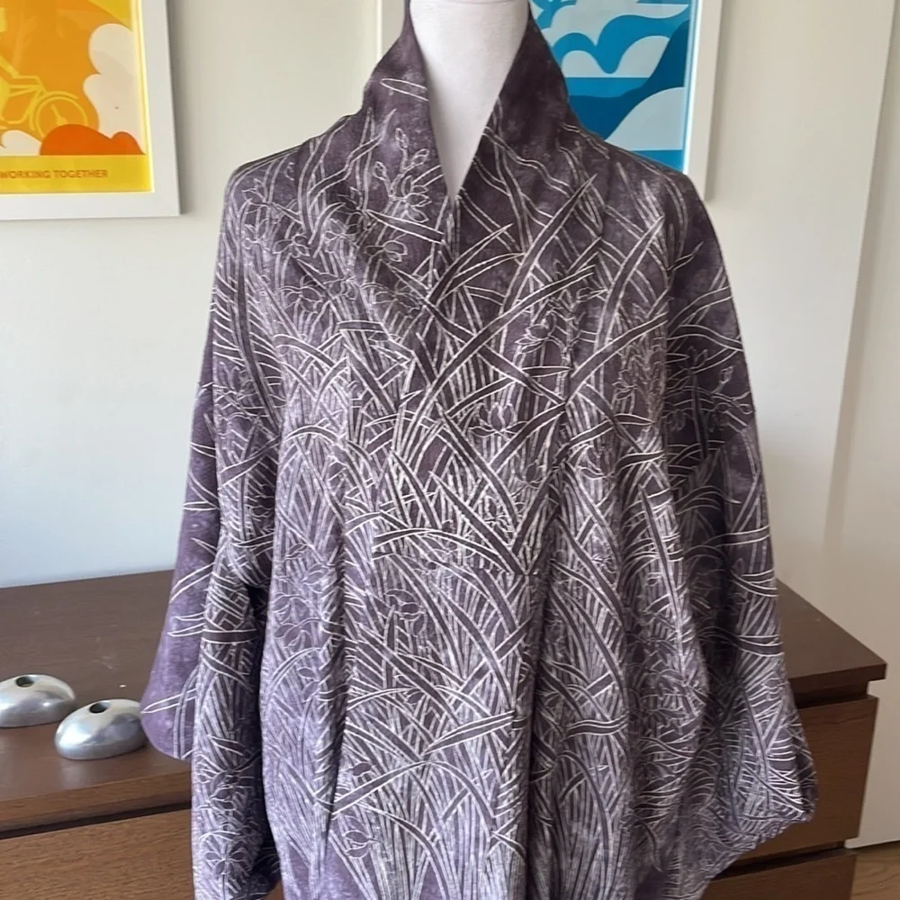 VINTAGE 100% Authentic Japanese 🇯🇵 Kimono Purple - Picture 7 of 11